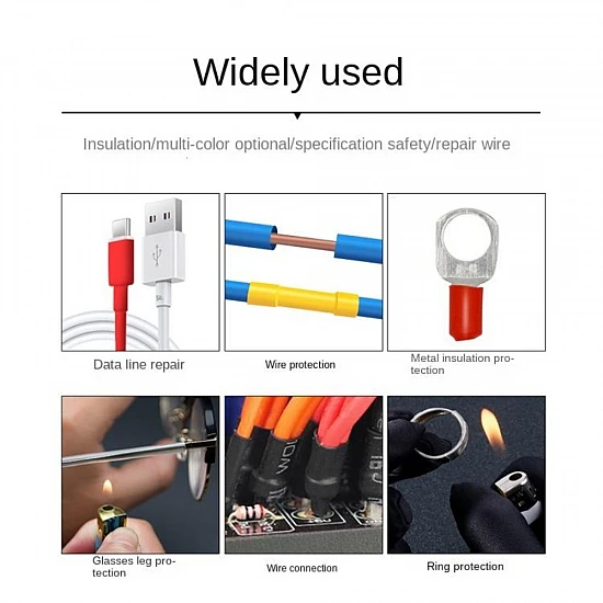 530PCS Heat Shrink Tubing Kit Flame Retardant Insulating Sleeve
