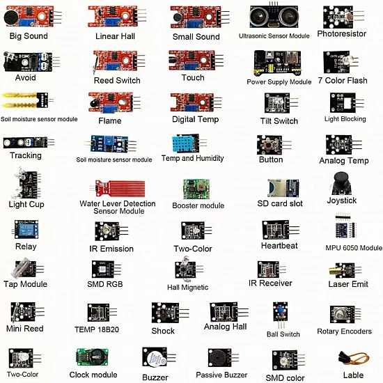 37 in 1 Ultimate Sensor Module Kit for Arduino and Raspberry Pi