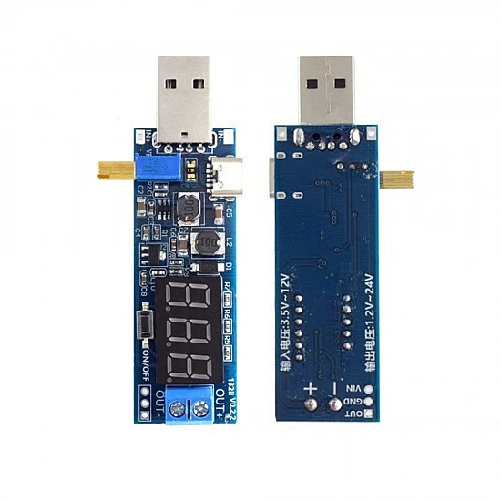 USB Type-C DC-DC Adjustable Boost Power Supply Module 5V to 24V