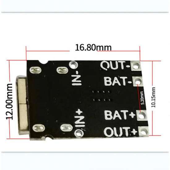 Ultra-Small Type-C 1A Li-ion Battery Charging Module with Protection