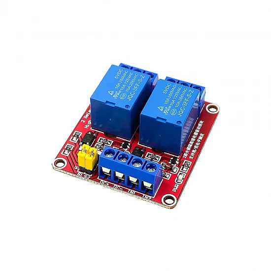 5V 2-Channel Relay Module with Optocoupler Isolation