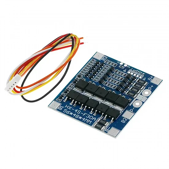 4S 30A 12.8V LiFePO4 Battery Protection Board BMS with Equalization