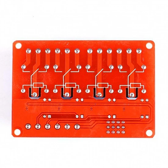 4-Channel 12V Relay Module with Optocoupler Isolation