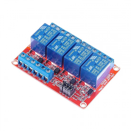 4-Channel 12V Relay Module with Optocoupler Isolation