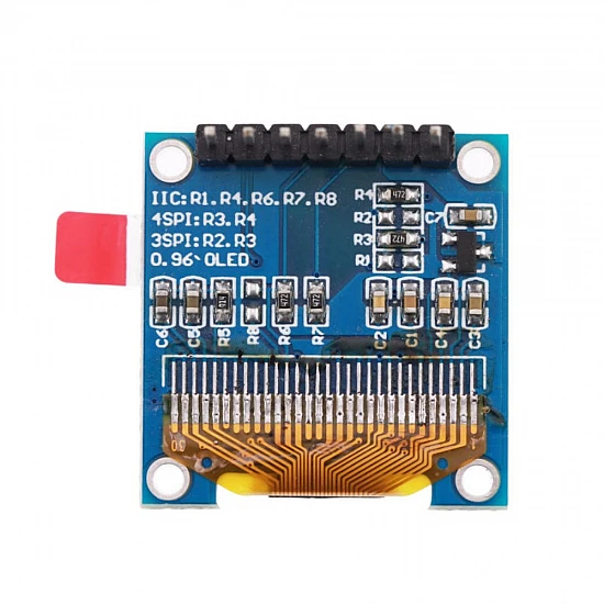 0.96 Inch SPI/I2C OLED 128×64 Display Module 7 Pin - White