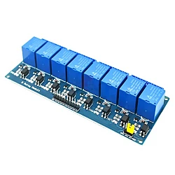 8-Channel 24V Relay Module with Optocoupler Isolation 10A