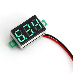 0.36 Inch Mini Digital Voltmeter DC 2.7V-32V Green