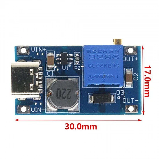 MT3608 2A DC-DC Adjustable Boost Module Type-C