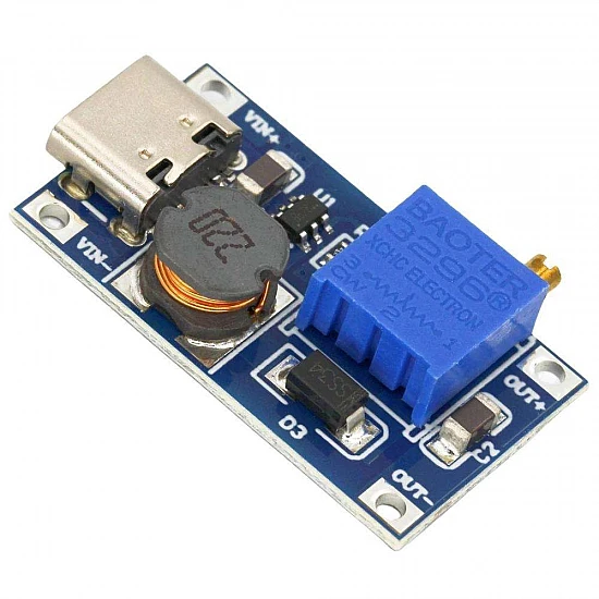 MT3608 2A DC-DC Adjustable Boost Module Type-C