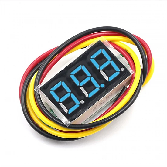 0.36 Inch 2-Wire LED Digital Voltmeter DC 2.7V-32V Blue