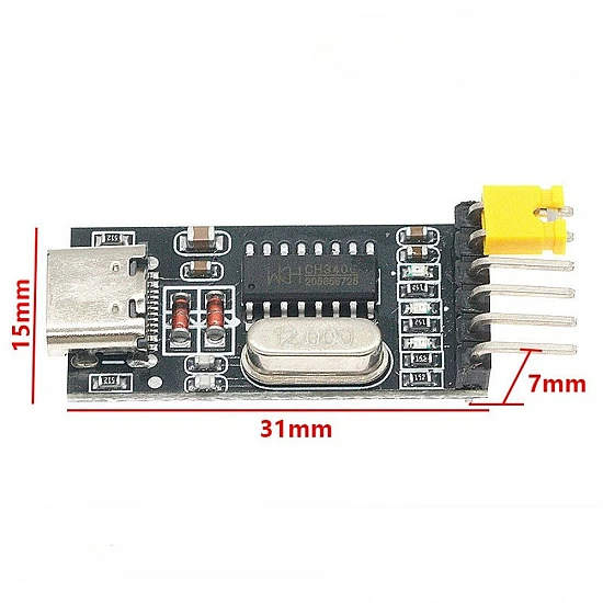 CH340G USB Type-C to TTL Serial Converter Module