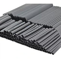 127 Pcs Black Heat Shrink Tubing Kit 2:1 Shrink Ratio