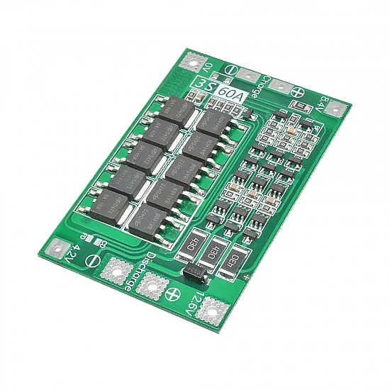 3S 60A 12.6V Li-ion Battery Protection Board BMS with Balance/Equalizer