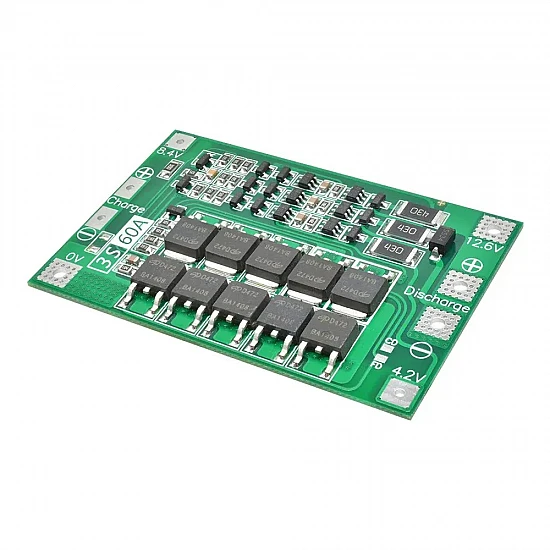 3S 60A 12.6V Li-ion Battery Protection Board BMS with Balance/Equalizer