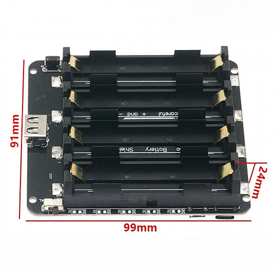 4-Way 18650 Battery Shield V3 Power Module 5V 3V
