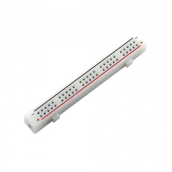 50-Hole Mini Breadboard Power Distribution Strip White