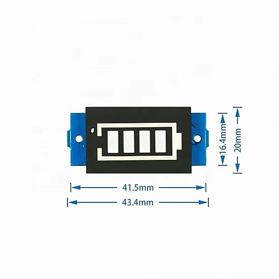 4S 16.8V Lithium Battery Capacity Indicator Module Blue