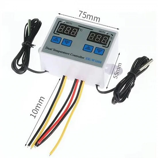 XK-W1088 Dual Digital Temperature Controller Module 12V