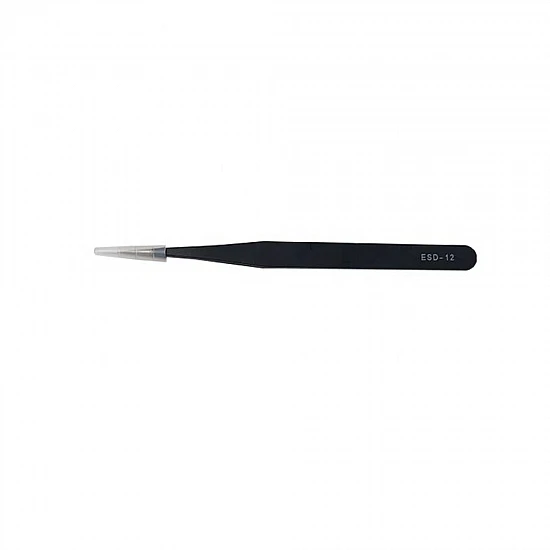 ESD-12 Anti-Static Straight Stainless Steel Tweezer