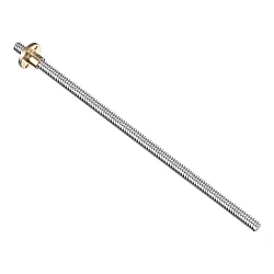 T8 250mm Stainless Steel  Trapezoidal Lead Screw with Brass Nut