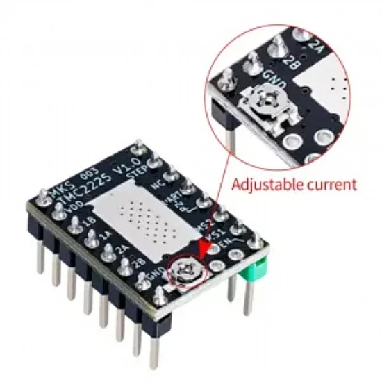 TMC2225 Stepper Motor Driver Module with Heatsink