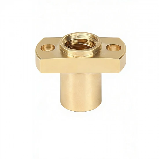 T8 H-Type Brass Flange Nut Pitch 2mm Lead 8mm