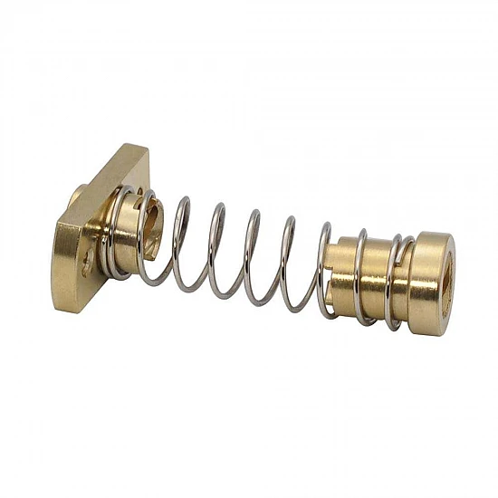 T8 Anti-Backlash Brass Nut Pitch 2mm Lead 8mm with Spring