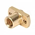 T8 H-Type Brass Lead Screw Flange Nut - Pitch 2mm Lead 2mm