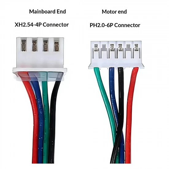 XH2.54 4-Pin to 6-Pin Stepper Motor Cable 50CM