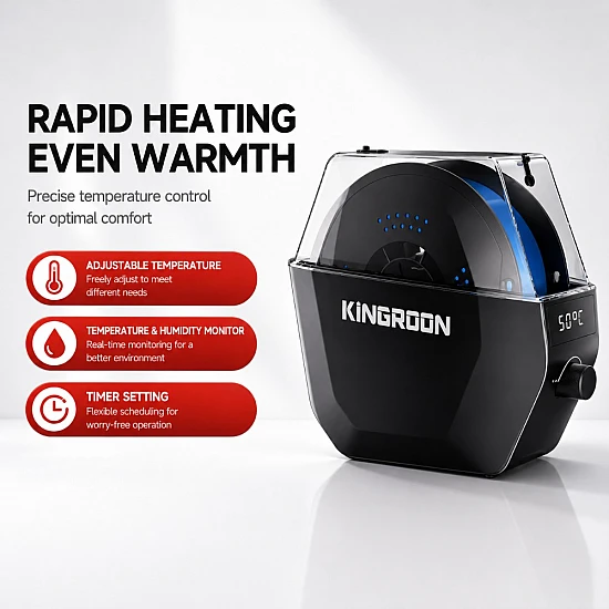 Kingroon 3D Printer Filament Dryer Box with Knob Control