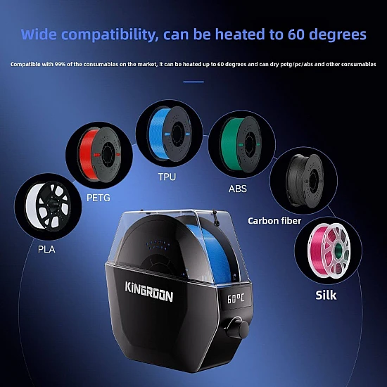 Kingroon 3D Printer Filament Dryer Box with Knob Control