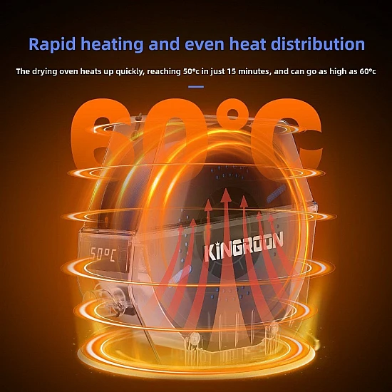 Kingroon 3D Printer Filament Dryer Box with Knob Control