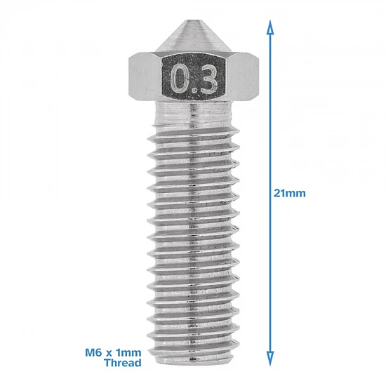 E3D Volcano 0.3mm Stainless Steel Nozzle for 1.75mm Filament