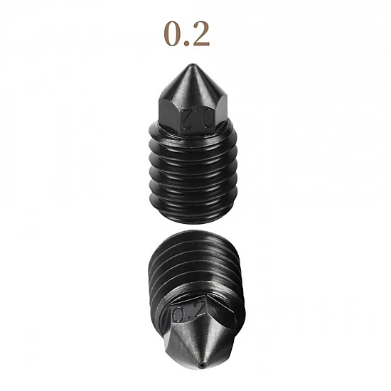 Bambu Lab X1C P1P Upgraded Hardened Steel Nozzle 0.2mm