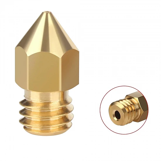 MK8 0.2mm Brass Nozzle for Ender 3 and CR10 3D Printers