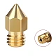 MK8 0.2mm Brass Nozzle for Ender 3 and CR10 3D Printers