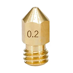 MK8 0.2mm Brass Nozzle for Ender 3 and CR10 3D Printers