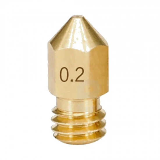 MK8 0.2mm Brass Nozzle for Ender 3 and CR10 3D Printers