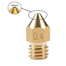 MK8 0.4mm Brass Nozzle for Ender 3 and CR-10 3D Printers