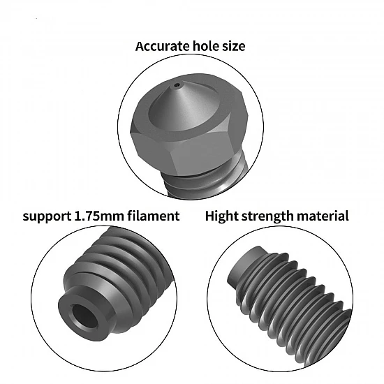 Zongwei Cube S1C Extruder Hot End Kit 0.4mm Brass Nozzle