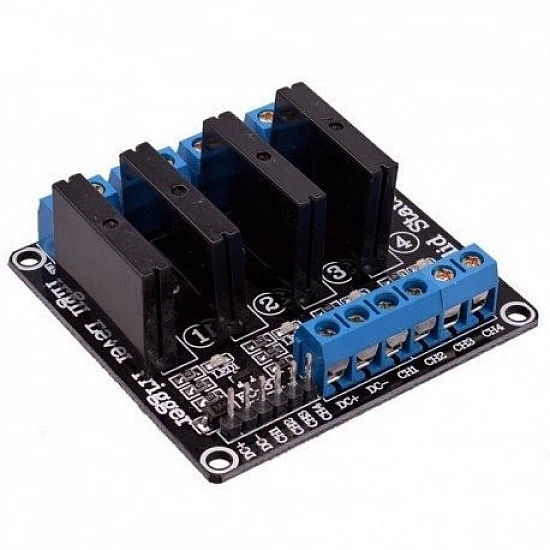 5V 4 Channel SSR Relay Module (Solid State Relay Module) with Fuse - Sensor - Arduino