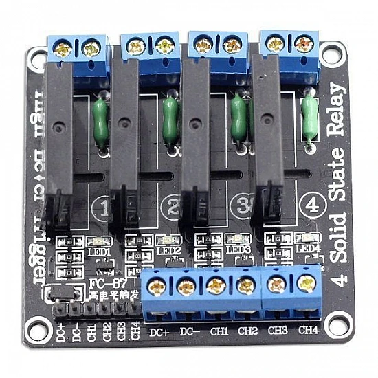 5V 4 Channel SSR Relay Module (Solid State Relay Module) with Fuse - Sensor - Arduino