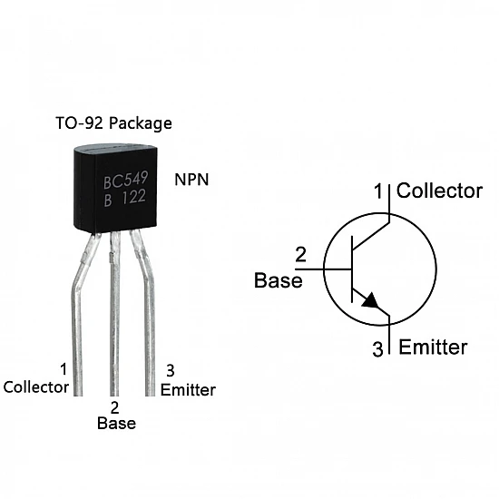 BC549-B NPN Type Direct Plug Crystal Transistor
