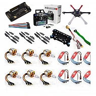 Hexacopter Drone Combo with APM 2.8  (Motor + ESC + Propeller + Flight Controller + Frame + TX-RX Flysky FSi6+ Power module + Belt) - FlyRobo