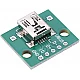 Female Micro USB Type-B to Dip Mini 5P Plug Adapter Board