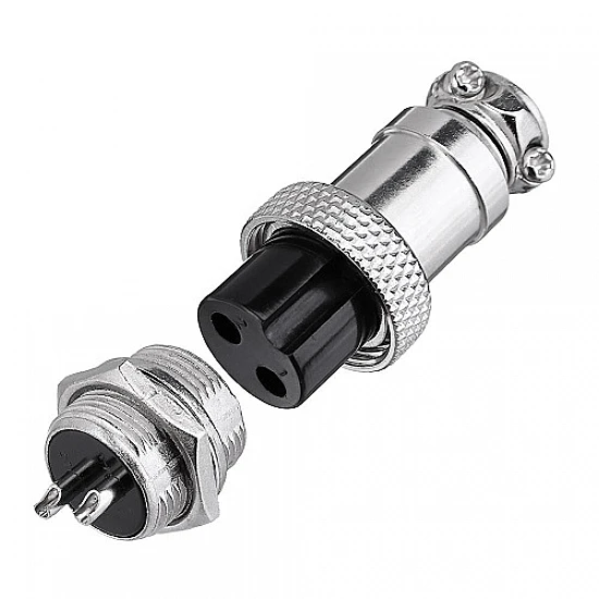 GX16 2-Pin Circular Aviation Socket Plug Male and Female Panel