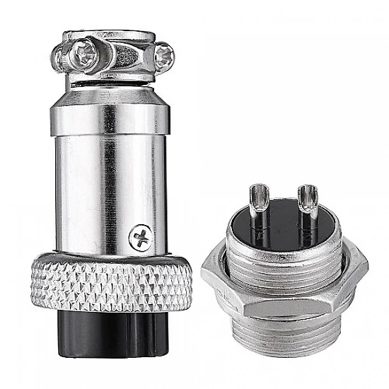 GX16 2-Pin Circular Aviation Socket Plug Male and Female Panel