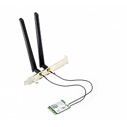 Intel AX210 WiFi 6E Bluetooth 5.3 M.2 Card with 8dBi Antenna Kit