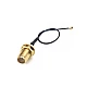 IPEX4 (MHF4) to SMA Female Bulkhead Pigtail Cable - 3cm
