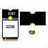 M.2 NVMe SSD Extension Bracket 2230 to 2242 Screwless Adapter